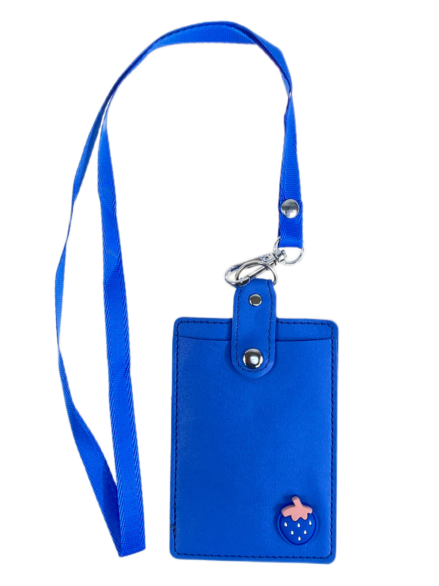 На фото 2 - Бейджик на шею, цвет синий