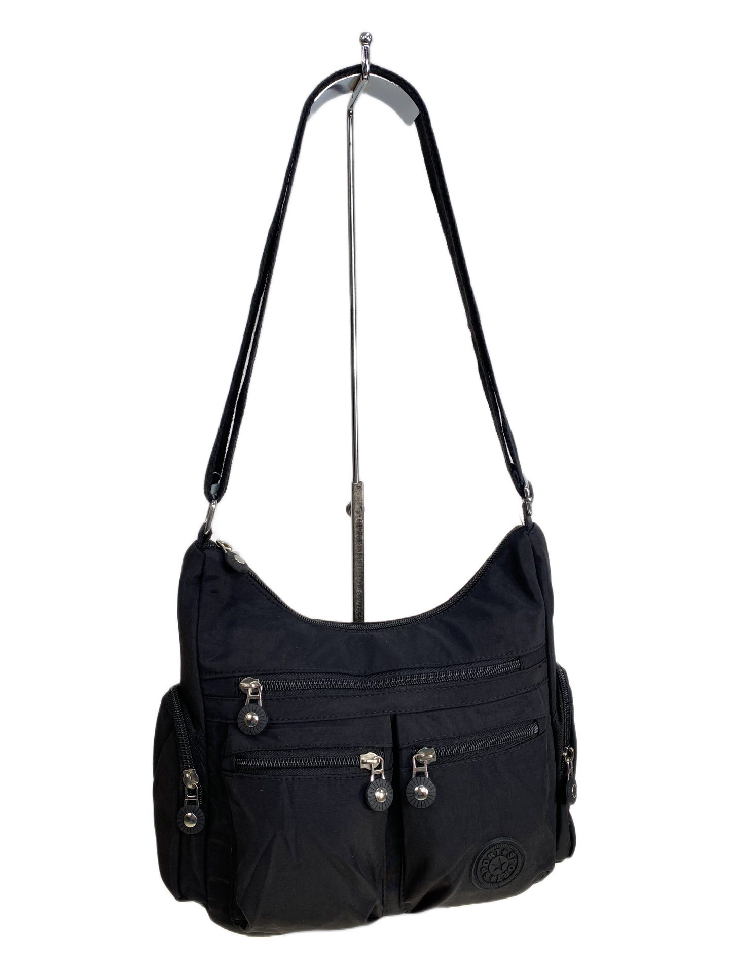 На фото 1 - Женская cумка из текстиля, цвет черный На фото 1 - Женская cумка из текстиля, цвет черный