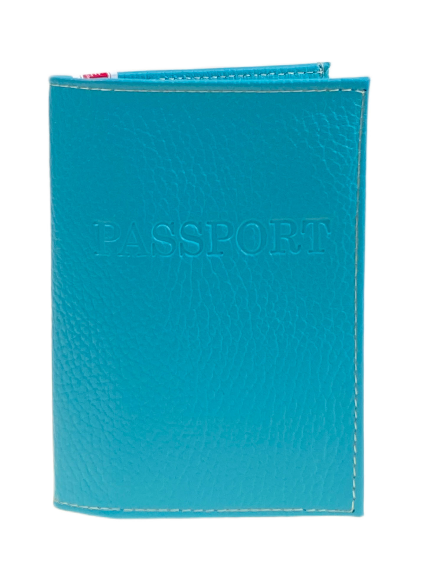 На фото 1 -  Обложка на паспорта из натуральной кожи, цвет голубой