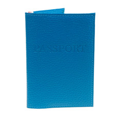 На фото 1 - Обложка на паспорта из натуральной кожи, цвет синий На фото 1 - Обложка на паспорта из натуральной кожи, цвет синий