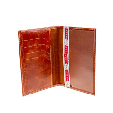 На фото 2 - Обложка на паспорта из натуральной кожи, цвет коричнево-рыжий На фото 2 - Обложка на паспорта из натуральной кожи, цвет коричнево-рыжий