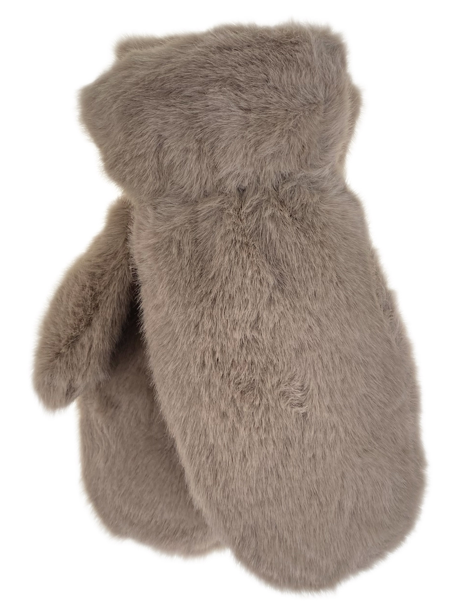 На фото 1 - Зимние меховые женские варежки,  цвет  светло коричневый На фото 1 - Зимние меховые женские варежки,  цвет  светло коричневый