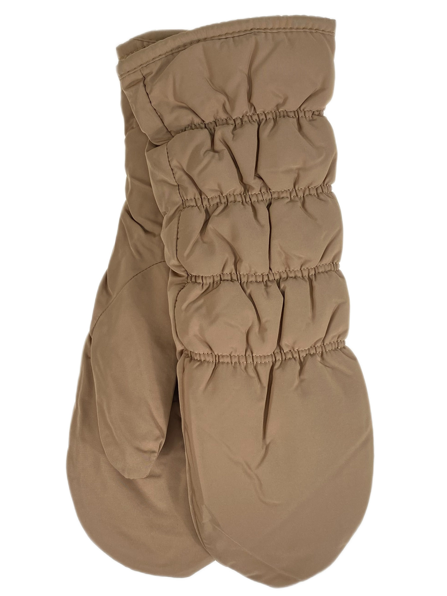 На фото 1 - Зимние женские варежки с подкладом из искусственного меха, цвет коричневый На фото 1 - Зимние женские варежки с подкладом из искусственного меха, цвет коричневый