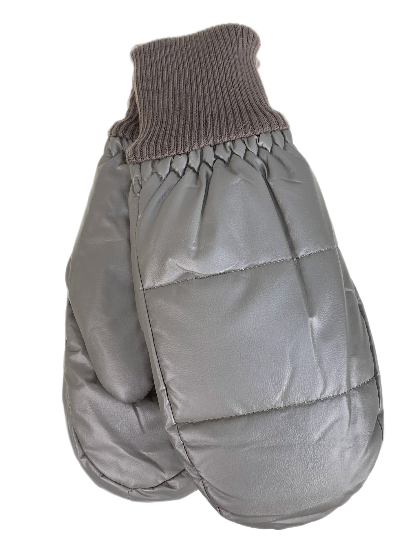 На фото 1 - Зимние женские варежки с подкладом из искусственного меха, цвет бежевый На фото 1 - Зимние женские варежки с подкладом из искусственного меха, цвет бежевый