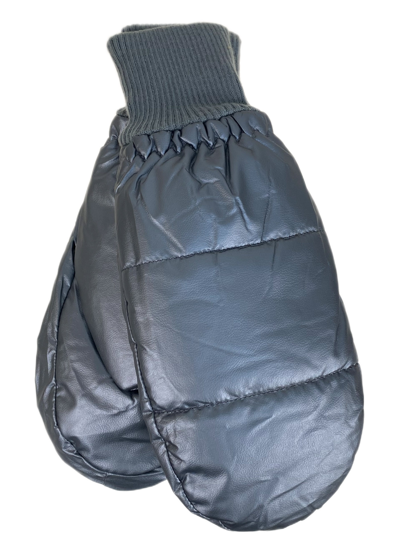 На фото 1 - Зимние женские варежки с подкладом из искусственного меха, цвет тёмно серый На фото 1 - Зимние женские варежки с подкладом из искусственного меха, цвет тёмно серый