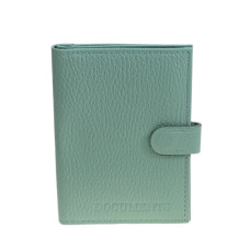 На фото 1 - Обложка для паспорта и автодокументов из натуральной кожи, цвет светло зеленый На фото 1 - Обложка для паспорта и автодокументов из натуральной кожи, цвет светло зеленый