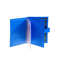 На фото 2 - Обложка для паспорта и автодокументов из натуральной кожи, цвет синий На фото 2 - Обложка для паспорта и автодокументов из натуральной кожи, цвет синий