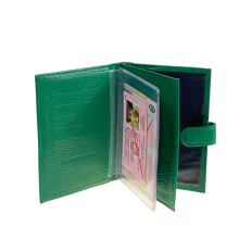 На фото 2 - Обложка для паспорта и автодокументов из натуральной кожи, цвет зеленый На фото 2 - Обложка для паспорта и автодокументов из натуральной кожи, цвет зеленый