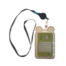 На фото 2 - Бейдж для пропуска с рулеткой и лентой, цвет черный На фото 2 - Бейдж для пропуска с рулеткой и лентой, цвет черный