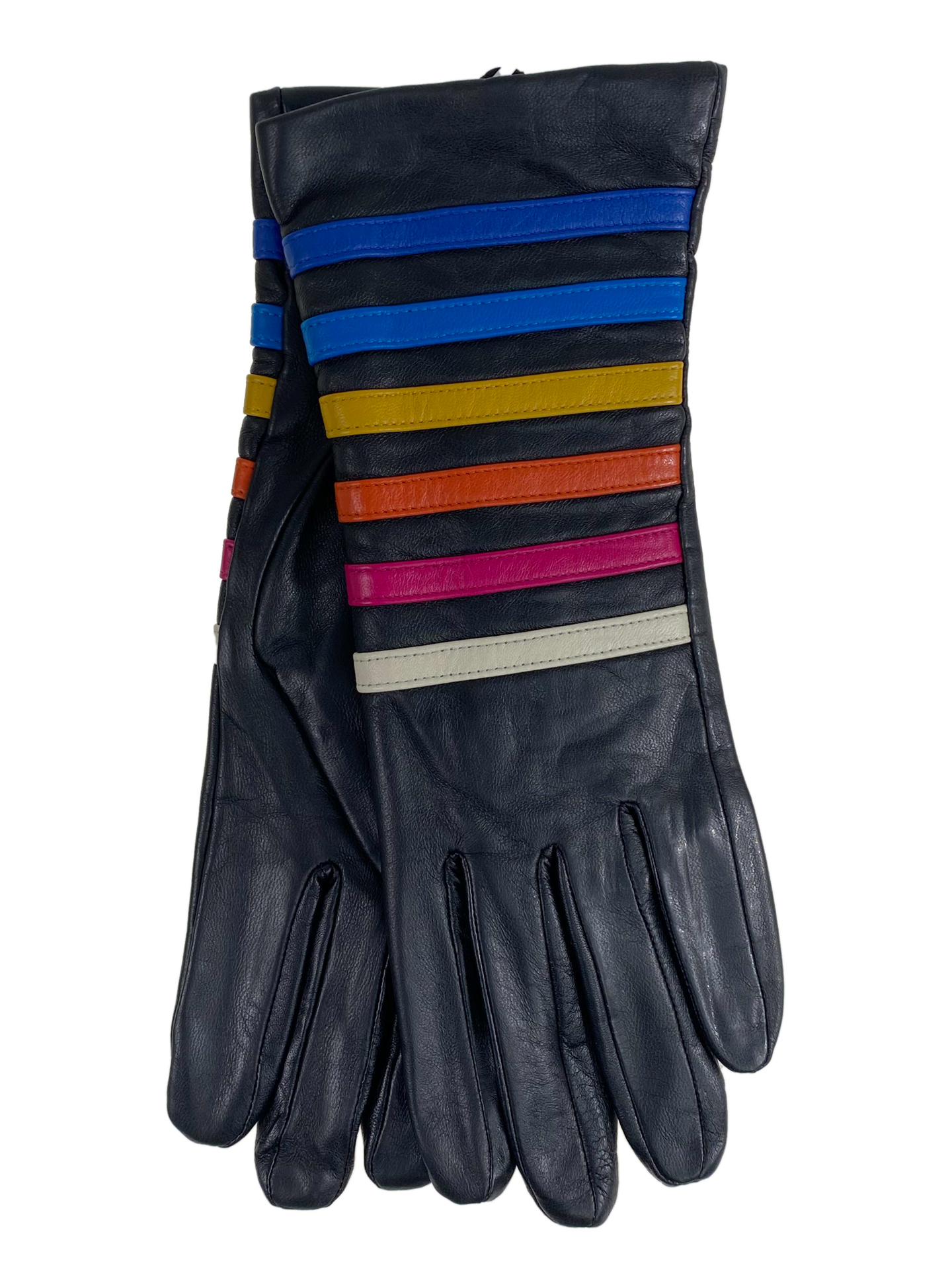 На фото 1 - Женские демисезонные перчатки из натуральной кожи цвет черный На фото 1 - Женские демисезонные перчатки из натуральной кожи цвет черный