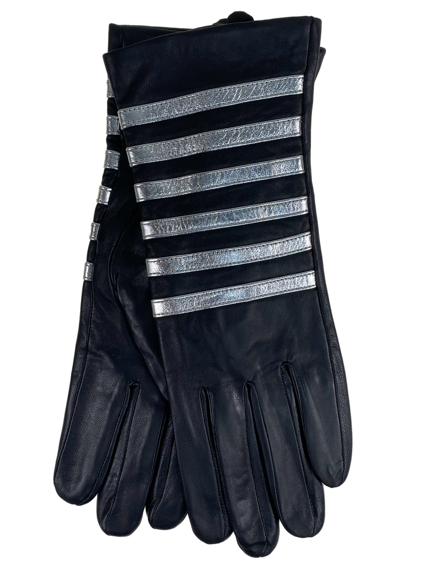 На фото 1 - Женские демисезонные перчатки из натуральной кожи цвет черный На фото 1 - Женские демисезонные перчатки из натуральной кожи цвет черный