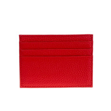 На фото 1 - Картхолдер женский из натуральной кожи для пластиковых карт, цвет красный На фото 1 - Картхолдер женский из натуральной кожи для пластиковых карт, цвет красный