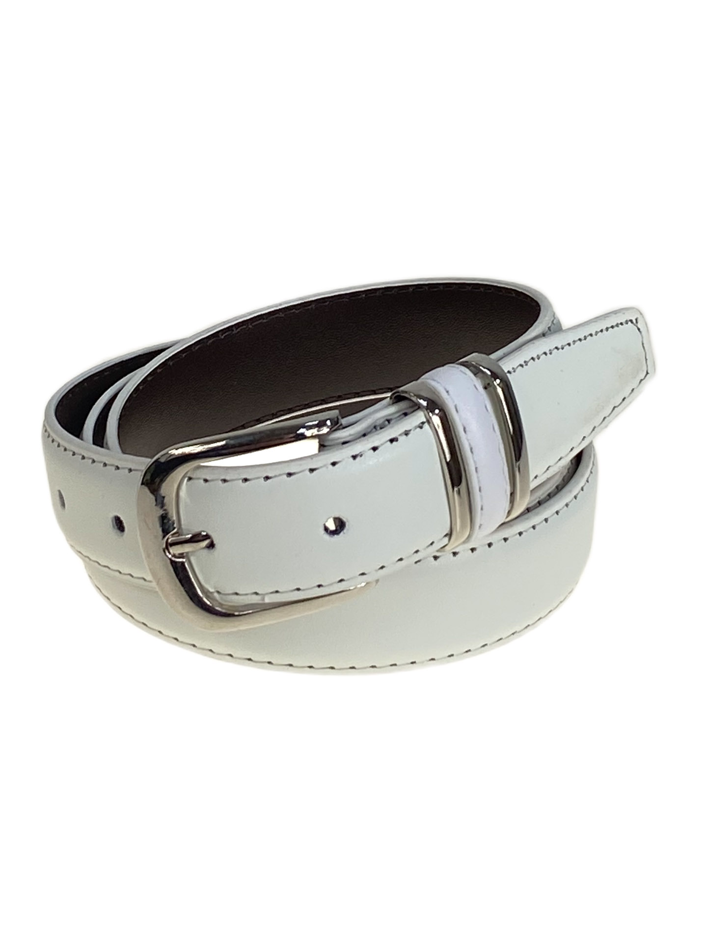 На фото 1 - Ремень женский из искусственной кожи , цвет белый