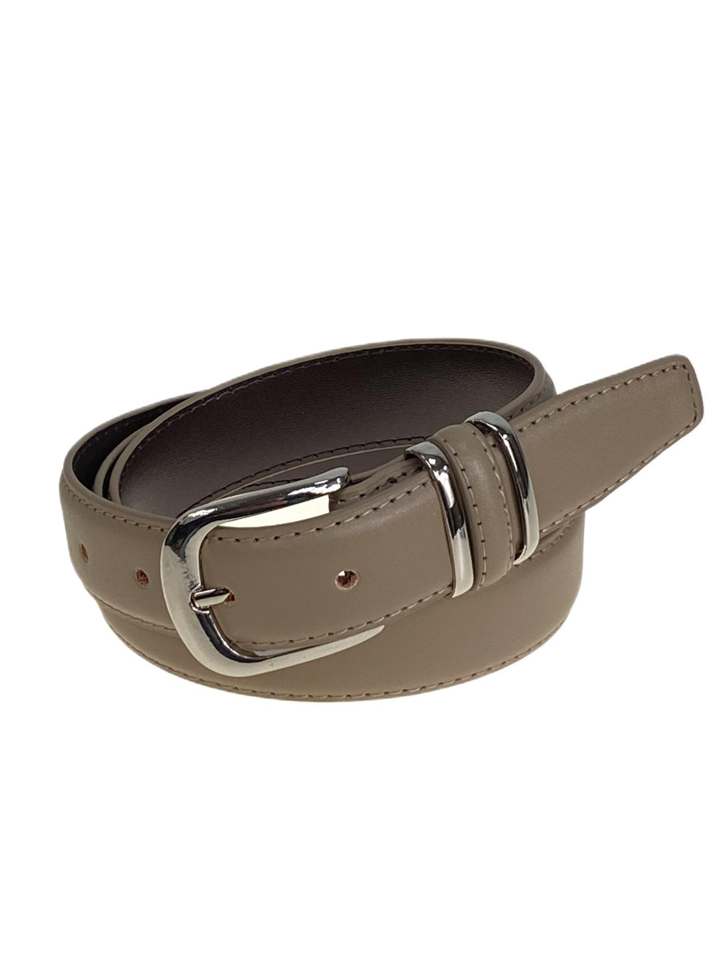 На фото 1 - Ремень женский из искусственной кожи , цвет бежевый