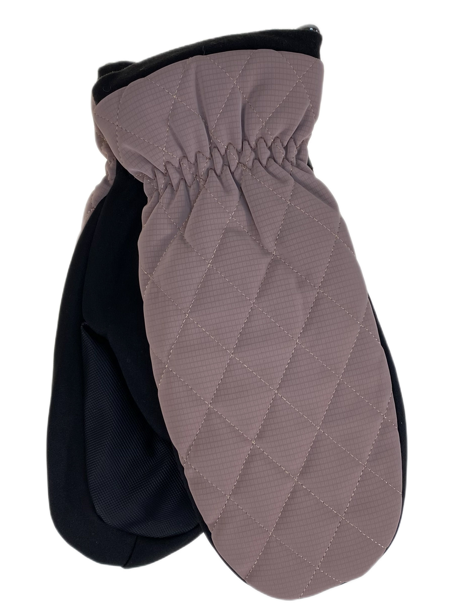 На фото 1 - Зимние женские варежки с подкладом из искусственного меха, цвет бежевый На фото 1 - Зимние женские варежки с подкладом из искусственного меха, цвет бежевый