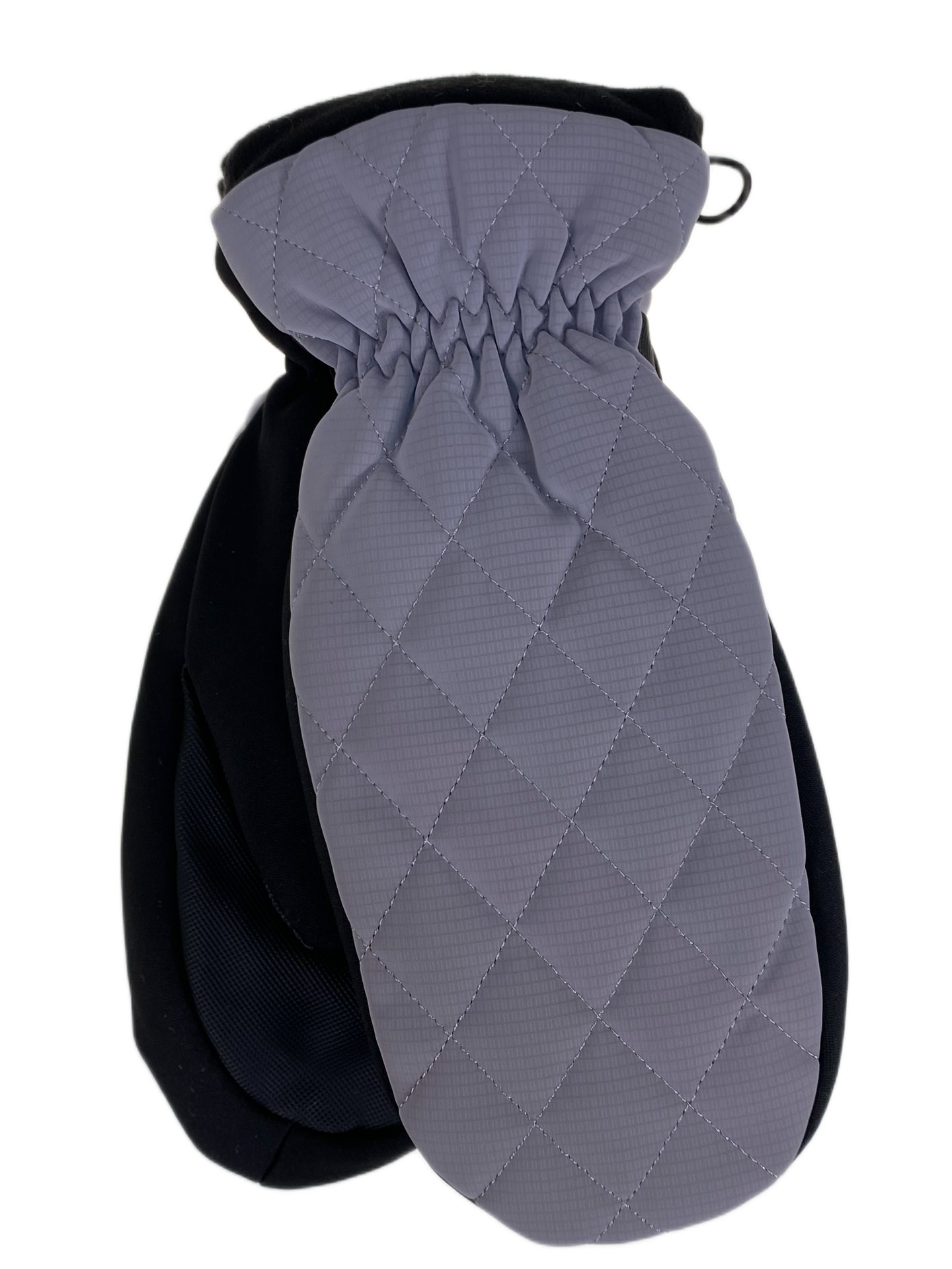 На фото 1 - Зимние женские варежки с подкладом из искусственного меха, цвет серый На фото 1 - Зимние женские варежки с подкладом из искусственного меха, цвет серый