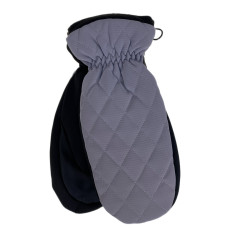 На фото 1 - Зимние женские варежки с подкладом из искусственного меха, цвет серый На фото 1 - Зимние женские варежки с подкладом из искусственного меха, цвет серый