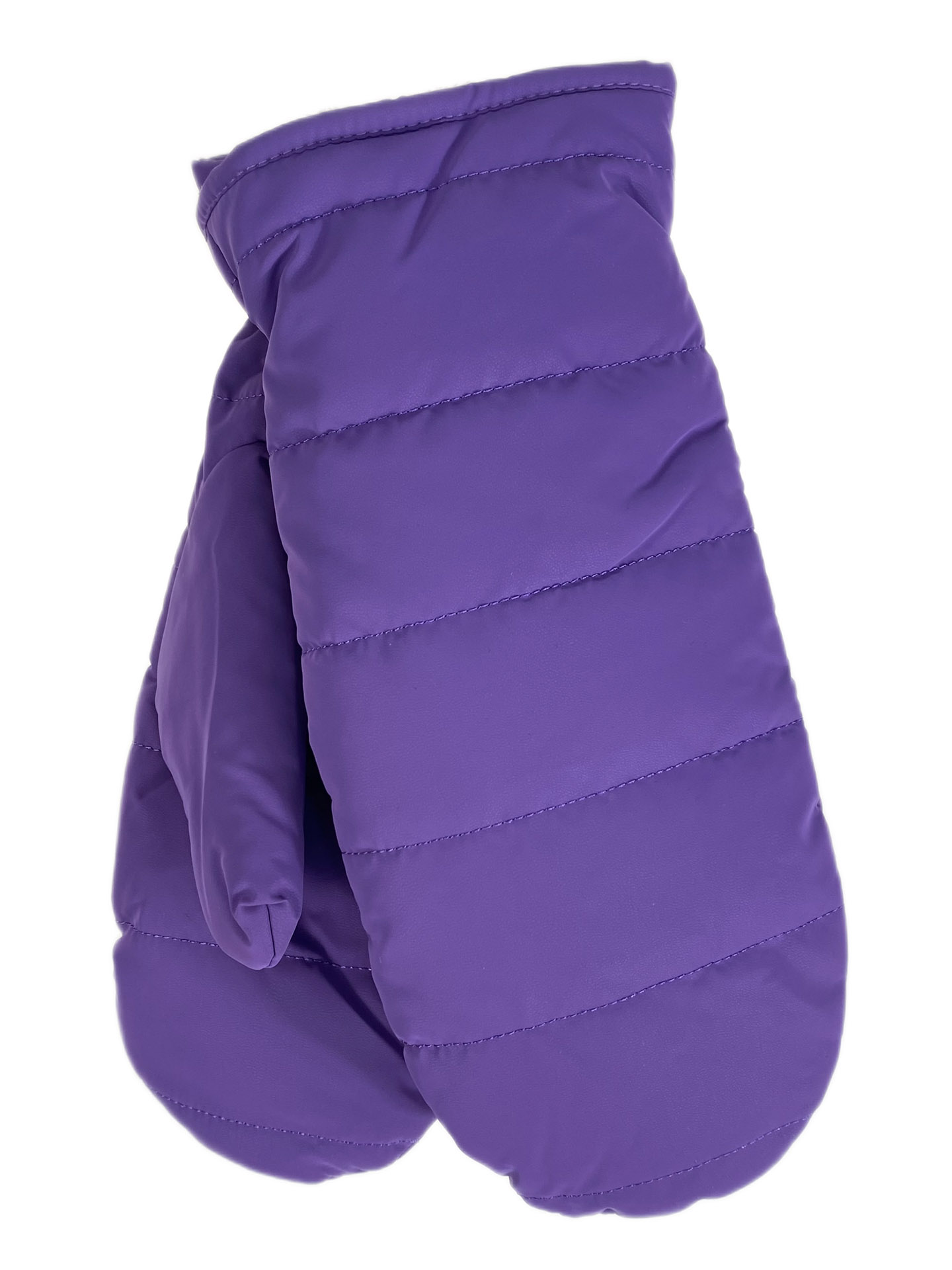 На фото 1 - Зимние женские варежки с подкладом из искусственного меха, цвет фиолетовый На фото 1 - Зимние женские варежки с подкладом из искусственного меха, цвет фиолетовый