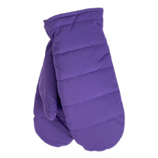 На фото 1 - Зимние женские варежки с подкладом из искусственного меха, цвет фиолетовый На фото 1 - Зимние женские варежки с подкладом из искусственного меха, цвет фиолетовый