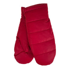 На фото 1 - Зимние женские варежки с подкладом из искусственного меха, цвет красный На фото 1 - Зимние женские варежки с подкладом из искусственного меха, цвет красный