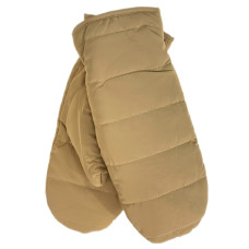 На фото 1 - Зимние женские варежки с подкладом из искусственного меха, цвет горчичный На фото 1 - Зимние женские варежки с подкладом из искусственного меха, цвет горчичный