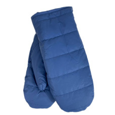 На фото 1 - Зимние женские варежки с подкладом из искусственного меха, цвет тёмно синий На фото 1 - Зимние женские варежки с подкладом из искусственного меха, цвет тёмно синий