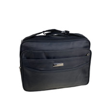 На фото 1 - Сумка мужская  текстильная, цвет  черный