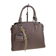 На фото 1 - Женская сумка из искусственной кожи, цвет пыльная роза