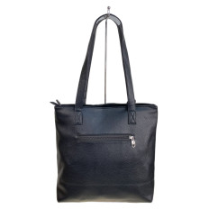 На фото 2 - Женская сумка из искусственной кожи, цвет черный