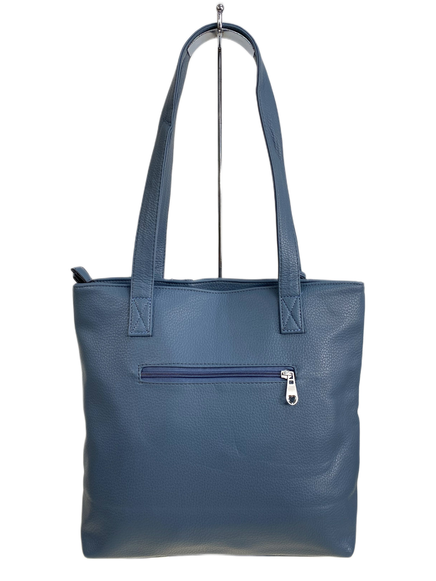 На фото 2 - Женская сумка из искусственной кожи, цвет синий