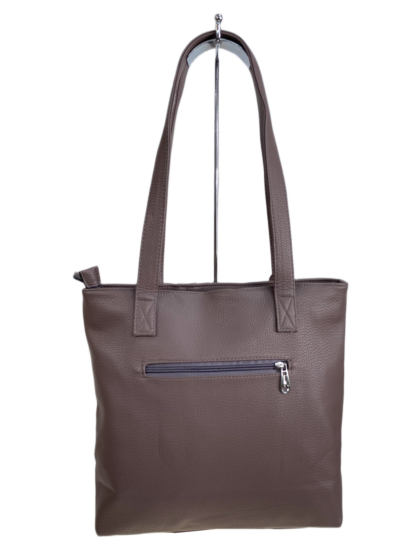 На фото 2 - Женская сумка из искусственной кожи, цвет темная пудра