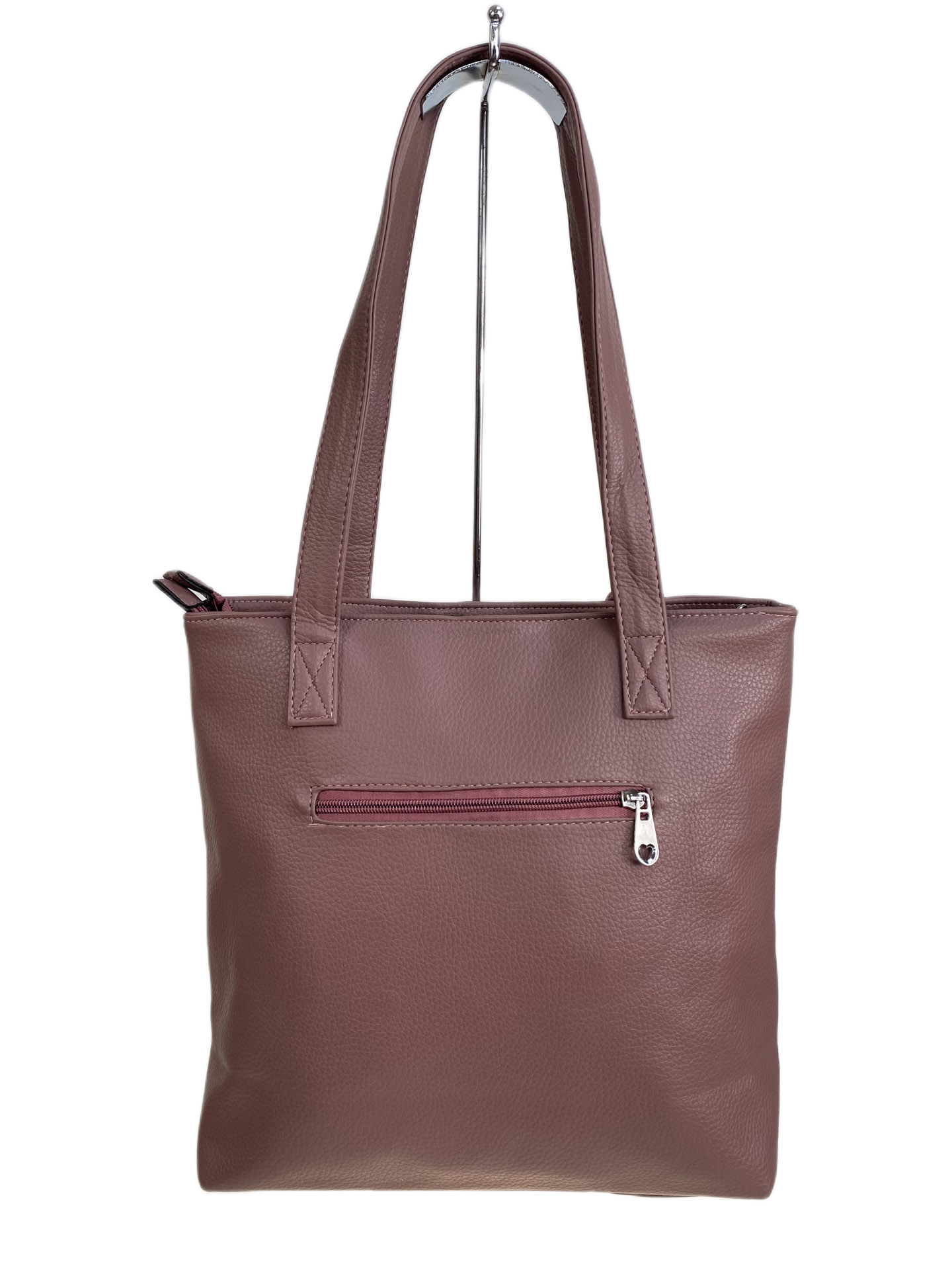 На фото 2 - Женская сумка из искусственной кожи, цвет нежно розовый