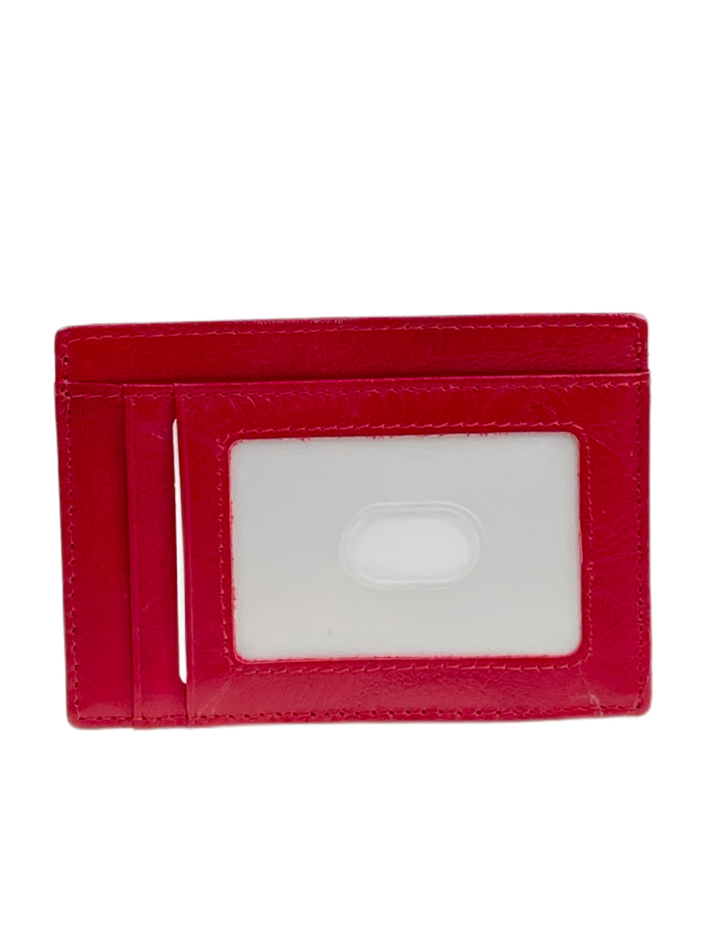На фото 1 - Картхолдер женский из натуральной кожи для пластиковых карт, цвет красный