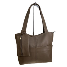 На фото 1 - Женская сумка из искусственной кожи, цвет хаки На фото 1 - Женская сумка из искусственной кожи, цвет хаки