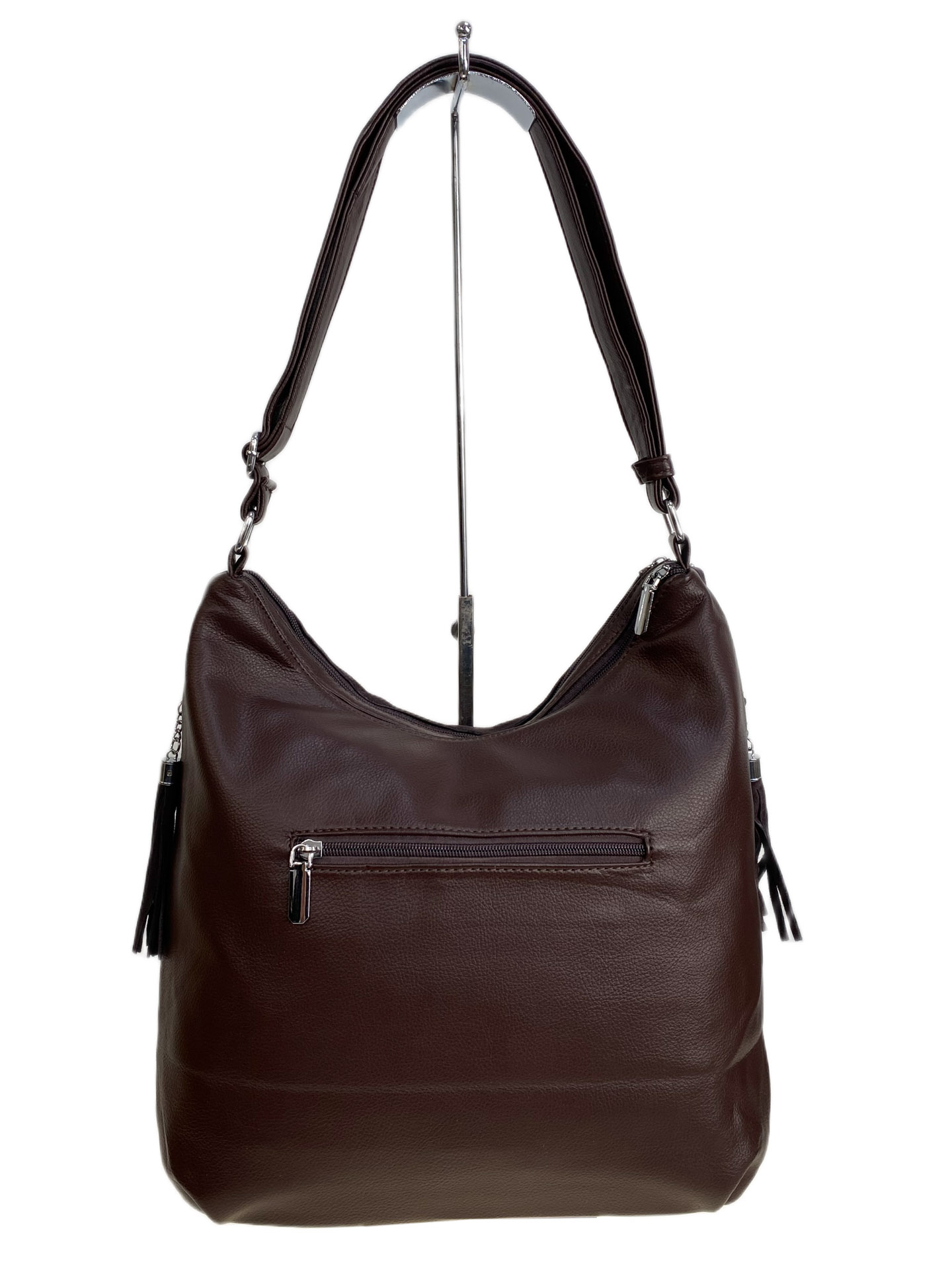 На фото 2 - Женская сумка из натуральной замши и искусственной кожи, цвет шоколад На фото 2 - Женская сумка из натуральной замши и искусственной кожи, цвет шоколад