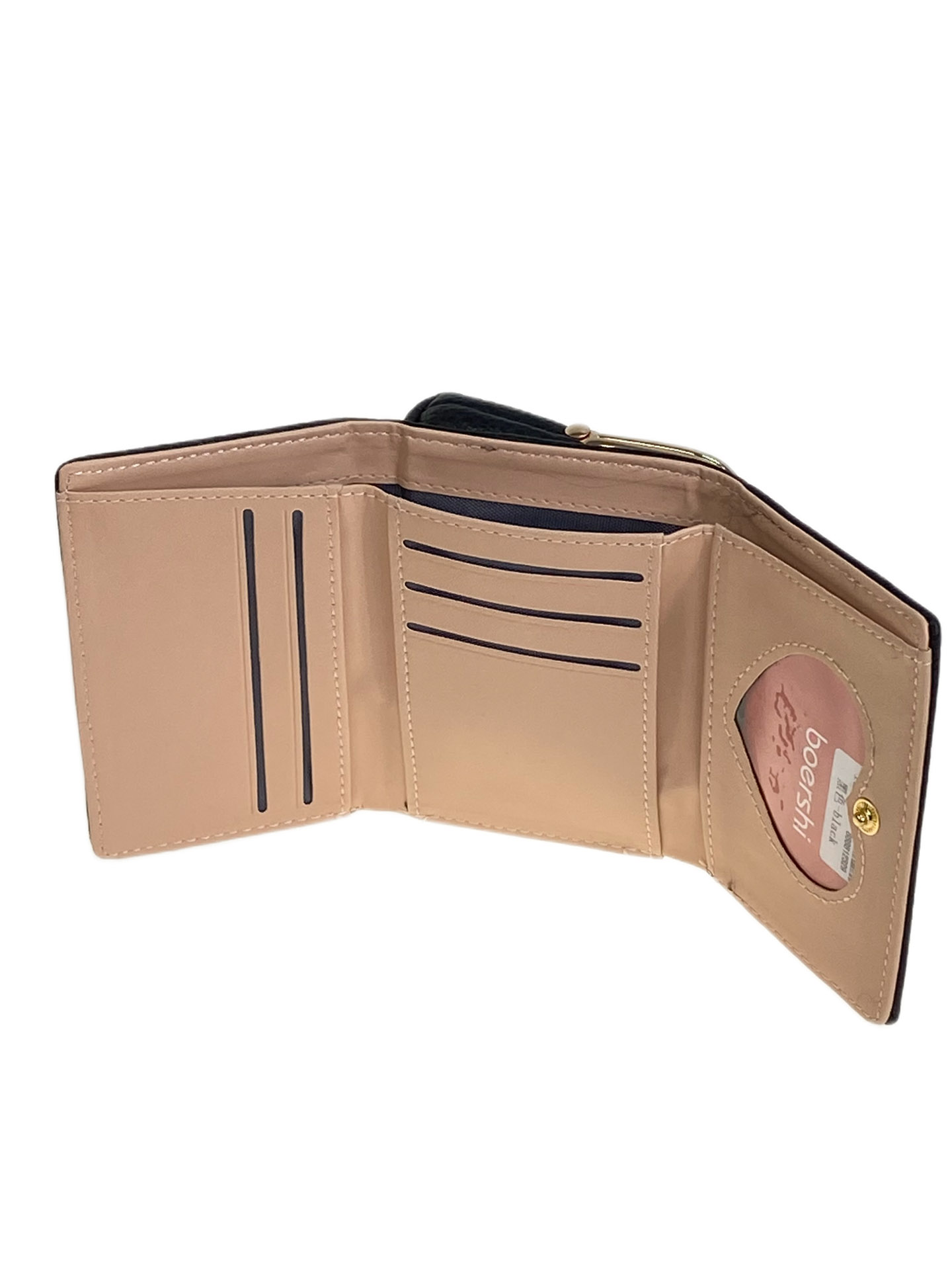 На фото 2 -  Женское портмоне из искусственной кожи, цвет черный На фото 2 -  Женское портмоне из искусственной кожи, цвет черный