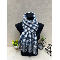 На фото 1 - Палантин в клетку из кашемира, мультицвет