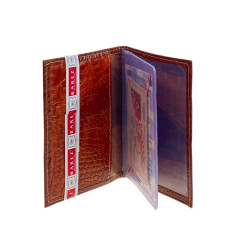 На фото 2 -  Обложка для автодокументов из искусственной кожи, цвет коричнево-рыжий