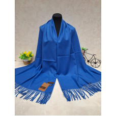 На фото 1 - Тёплый палантин, цвет синий На фото 1 - Тёплый палантин, цвет синий