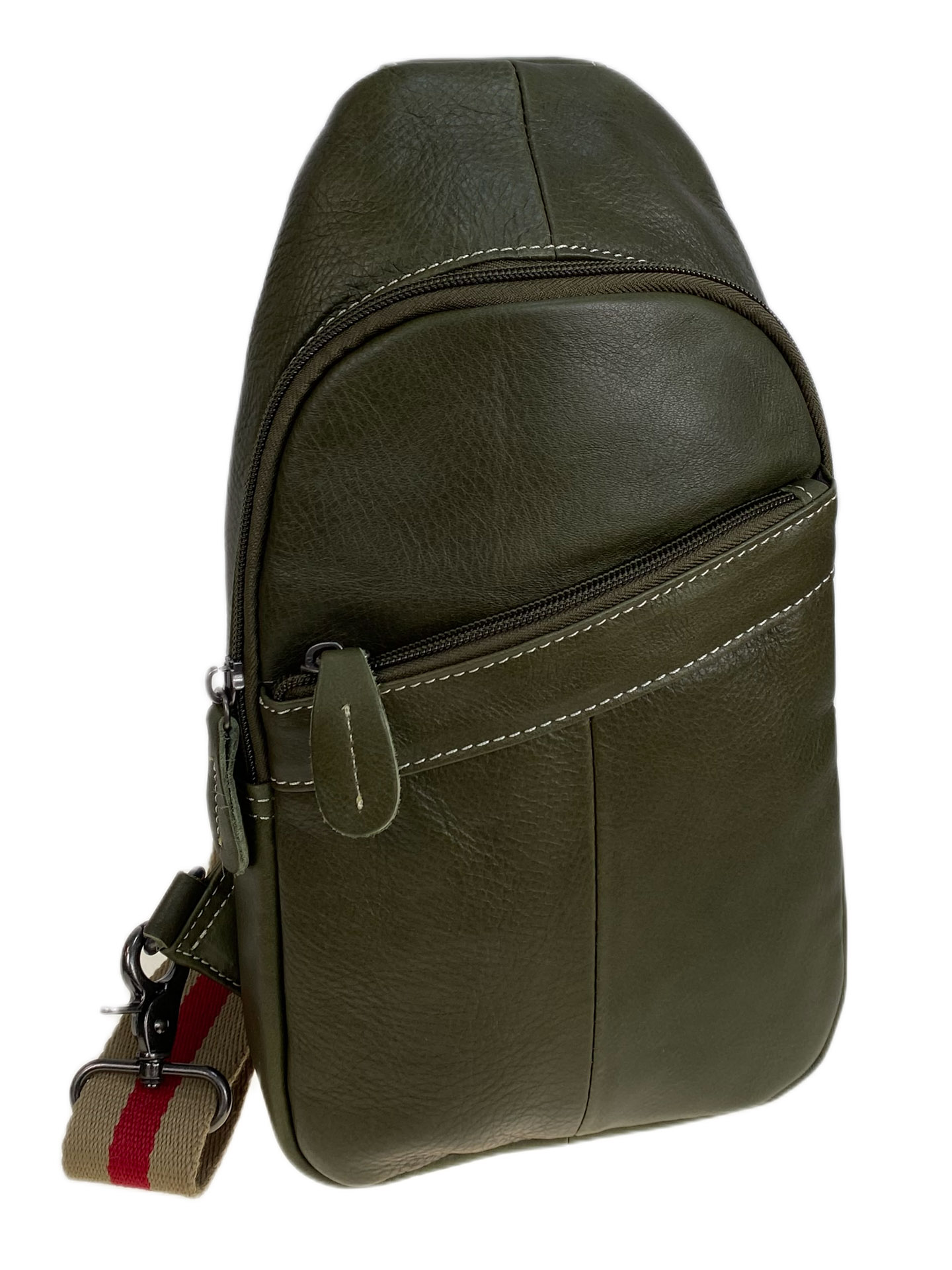 На фото 1 - Сумка мужская через плечо из натуральной кожи, цвет зеленый На фото 1 - Сумка мужская через плечо из натуральной кожи, цвет зеленый