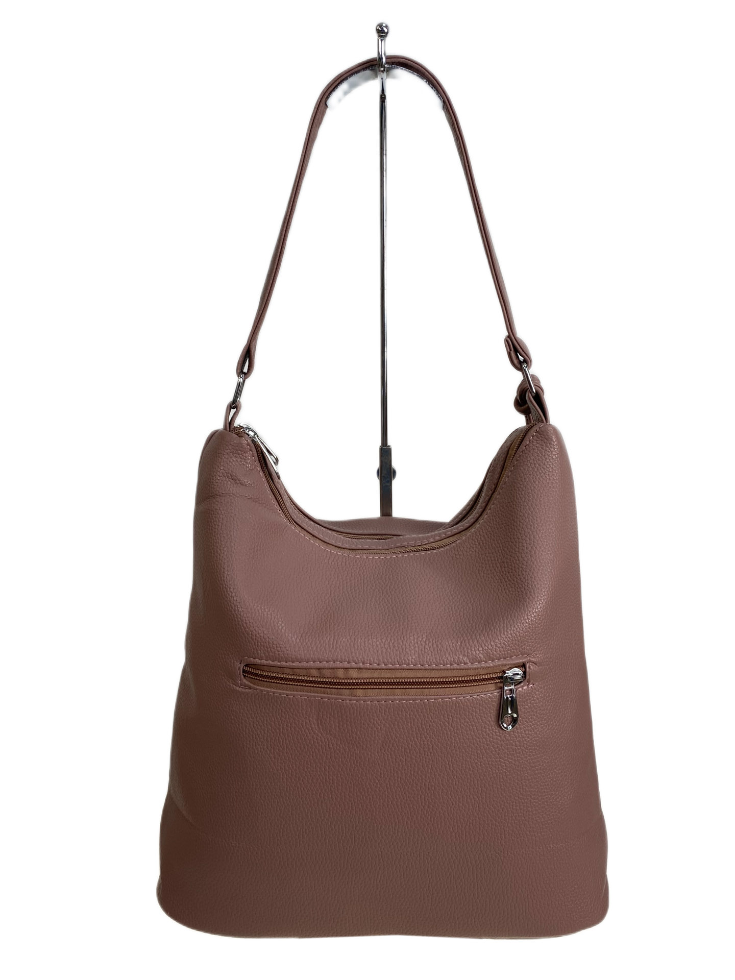 На фото 2 - Женская сумка из искусственной кожи, цвет бежево-розовый На фото 2 - Женская сумка из искусственной кожи, цвет бежево-розовый