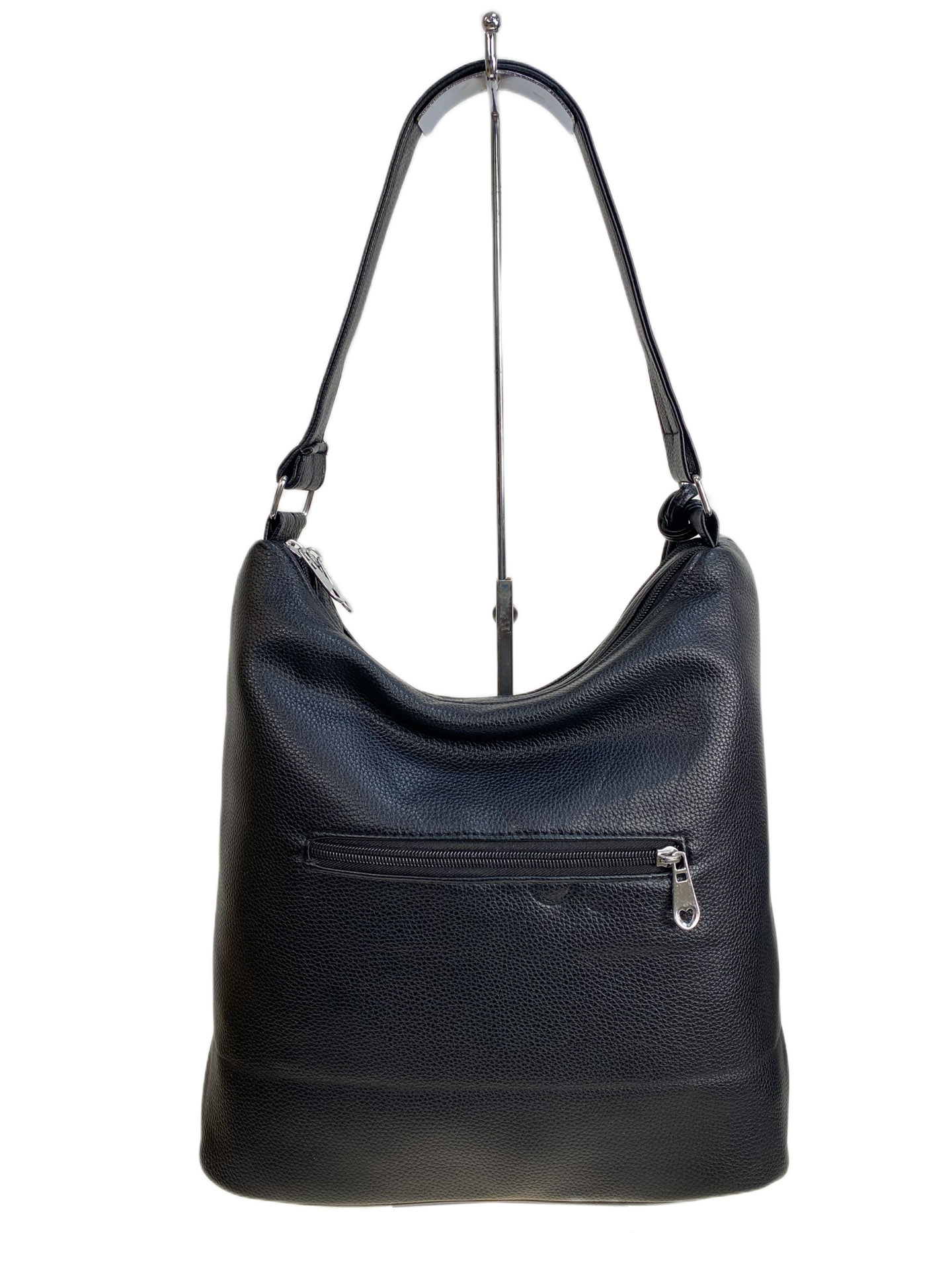 На фото 2 - Женская сумка из искусственной кожи, цвет черный На фото 2 - Женская сумка из искусственной кожи, цвет черный