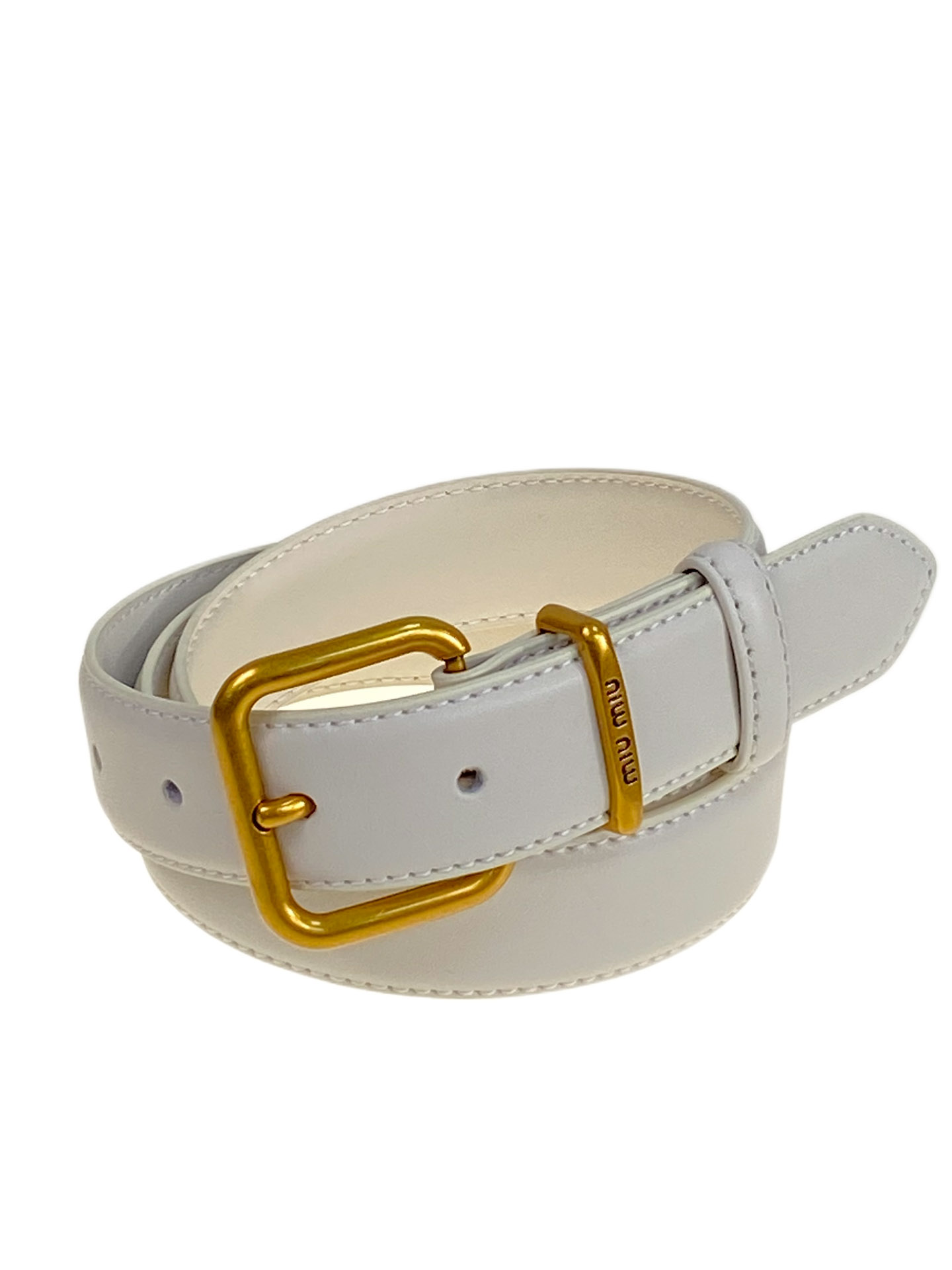 На фото 1 -  Ремень женский из натуральной кожи, цвет белый На фото 1 -  Ремень женский из натуральной кожи, цвет белый