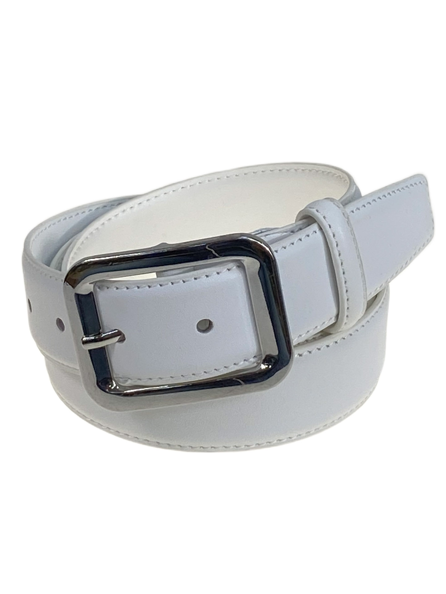 На фото 1 -  Ремень женский из натуральной кожи, цвет белый На фото 1 -  Ремень женский из натуральной кожи, цвет белый