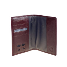 На фото 2 - Обложка для  паспорта из натуральной кожи, цвет коричневый