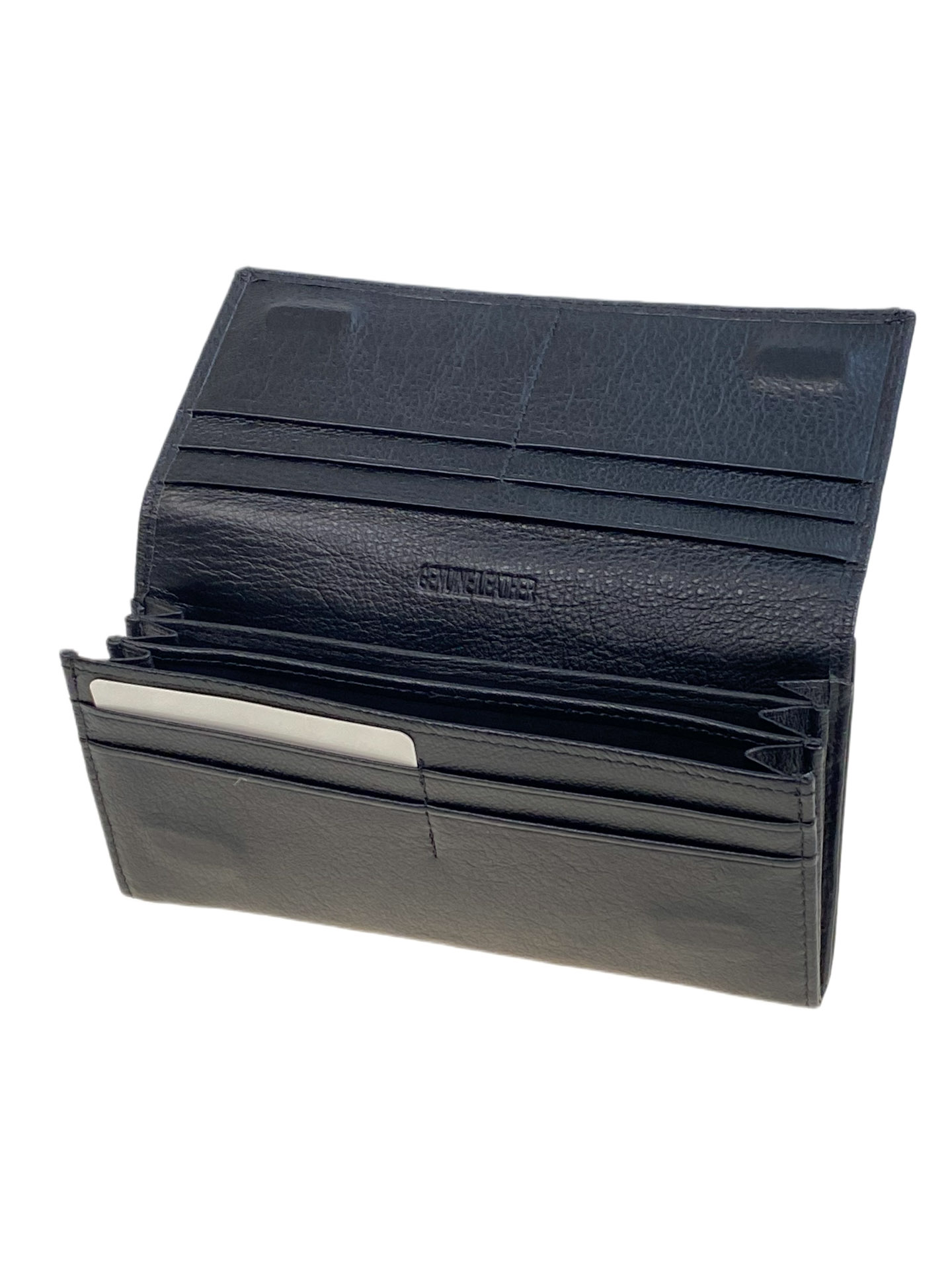 На фото 2 -  Женское портмоне из натуральной кожи, цвет черный На фото 2 -  Женское портмоне из натуральной кожи, цвет черный