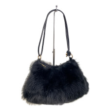 На фото 1 - Женская сумка из искусственного меха, цвет черный На фото 1 - Женская сумка из искусственного меха, цвет черный