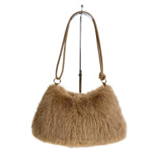 На фото 2 - Женская сумка из искусственного меха, цвет коричневый На фото 2 - Женская сумка из искусственного меха, цвет коричневый