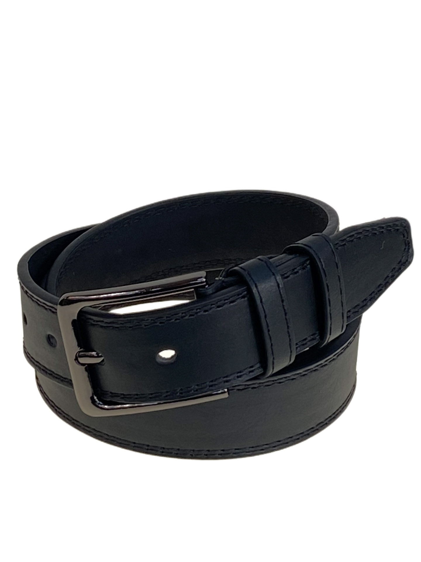 На фото 1 -  Ремень мужской из искусственной кожи, цвет черный