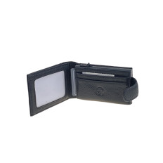 На фото 2 - Мужское  портмоне  из натуральной кожи  цвет  черный